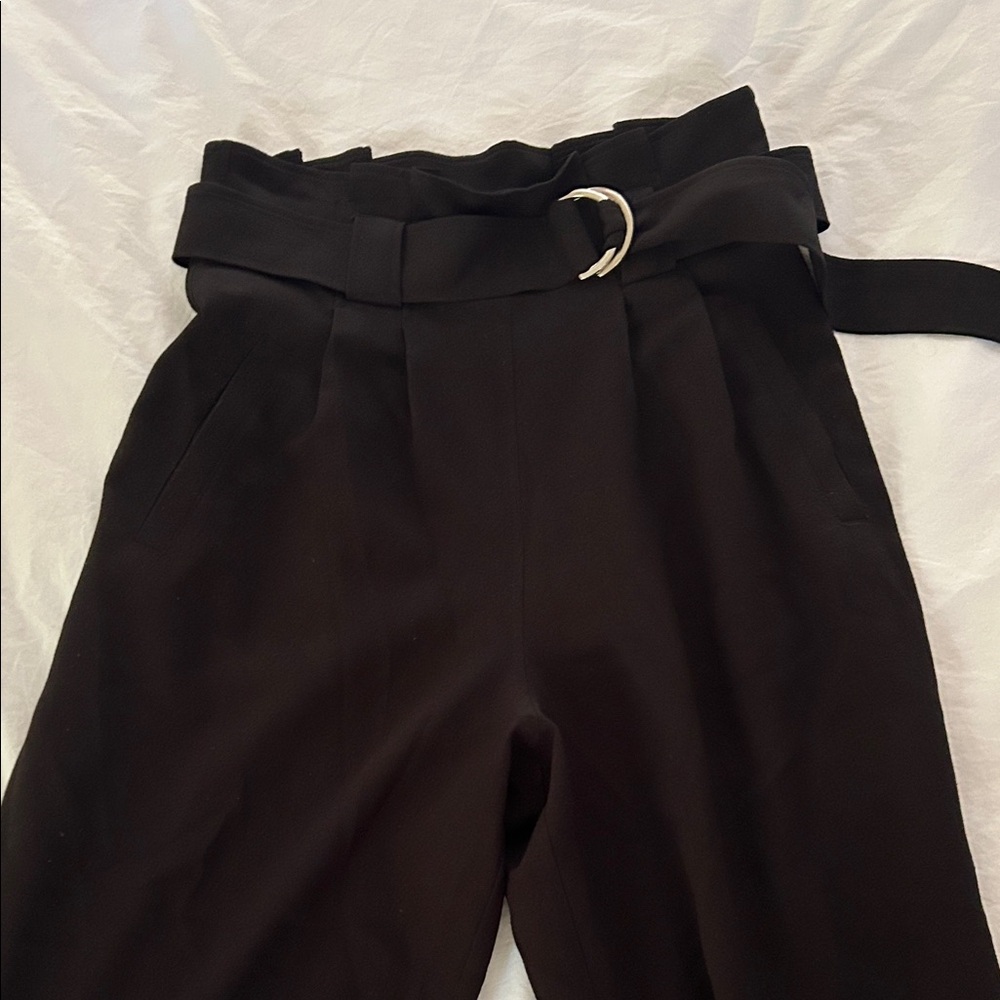 Ganni Black Belted Women's Trousers